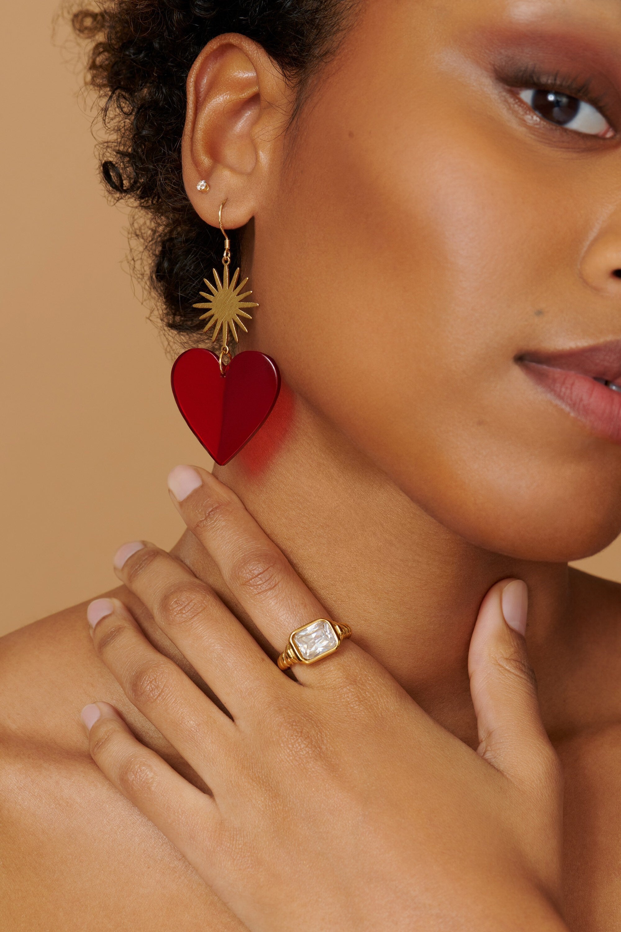 Gold Twisted Rope Ring - 18K Gold Zircon Ring - Gemstone Ring - Women's Gold Ring - Gift for Girlfriend