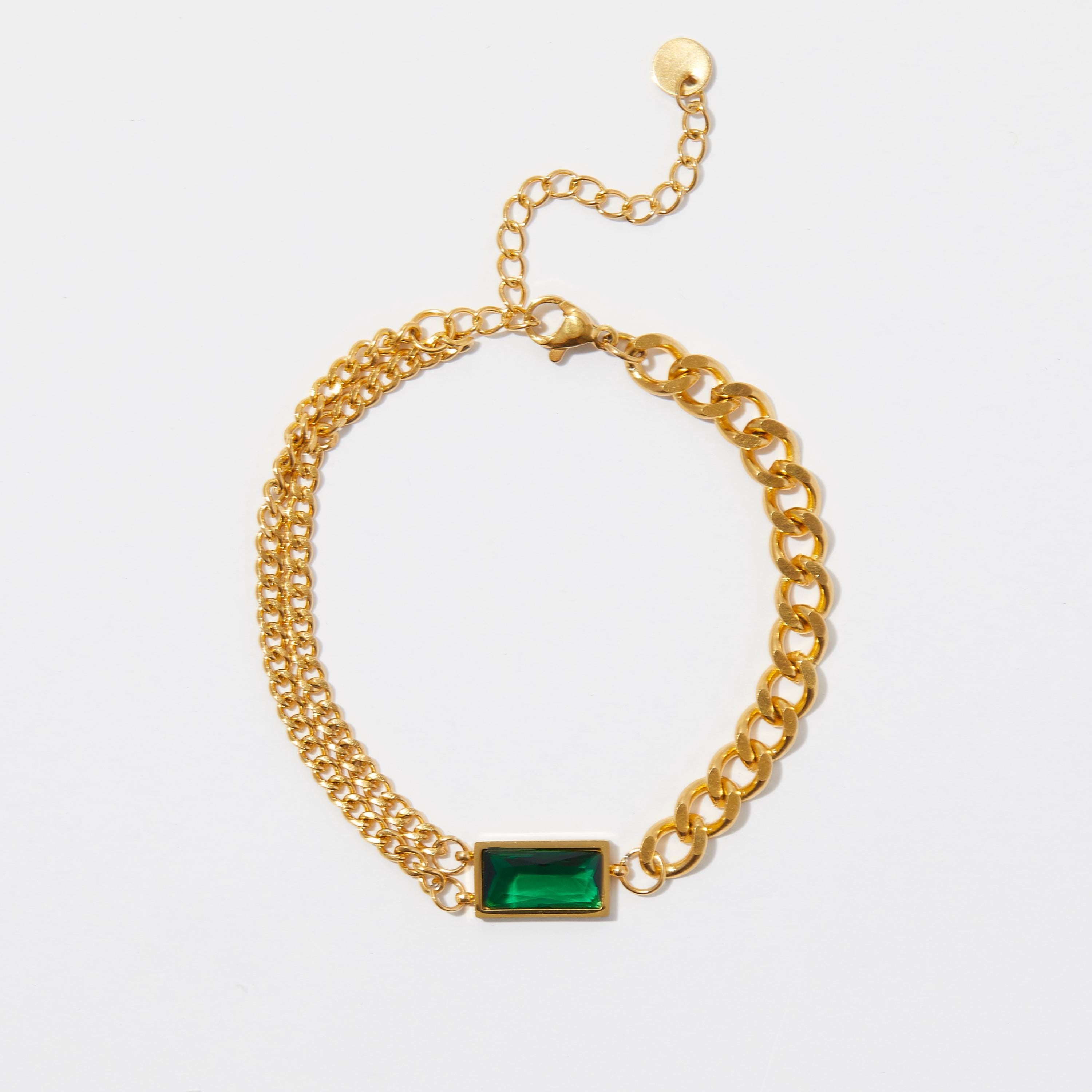 Emerald Bracelet, Everyday Gemstone Jewelry, May Birthstone Bracelet, Best Holiday Gift, Gifts for Her