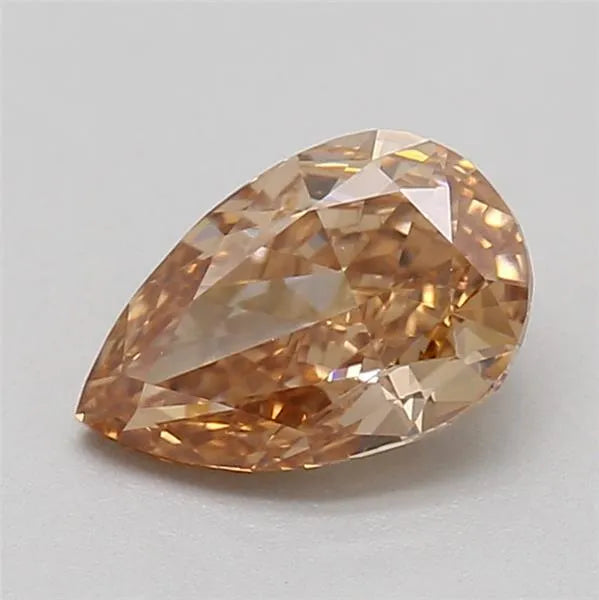 0.50ct Pear Lab Grown Diamond (Colour Fancy Yellowish Brown, Clarity VVS2, IGI Certified)