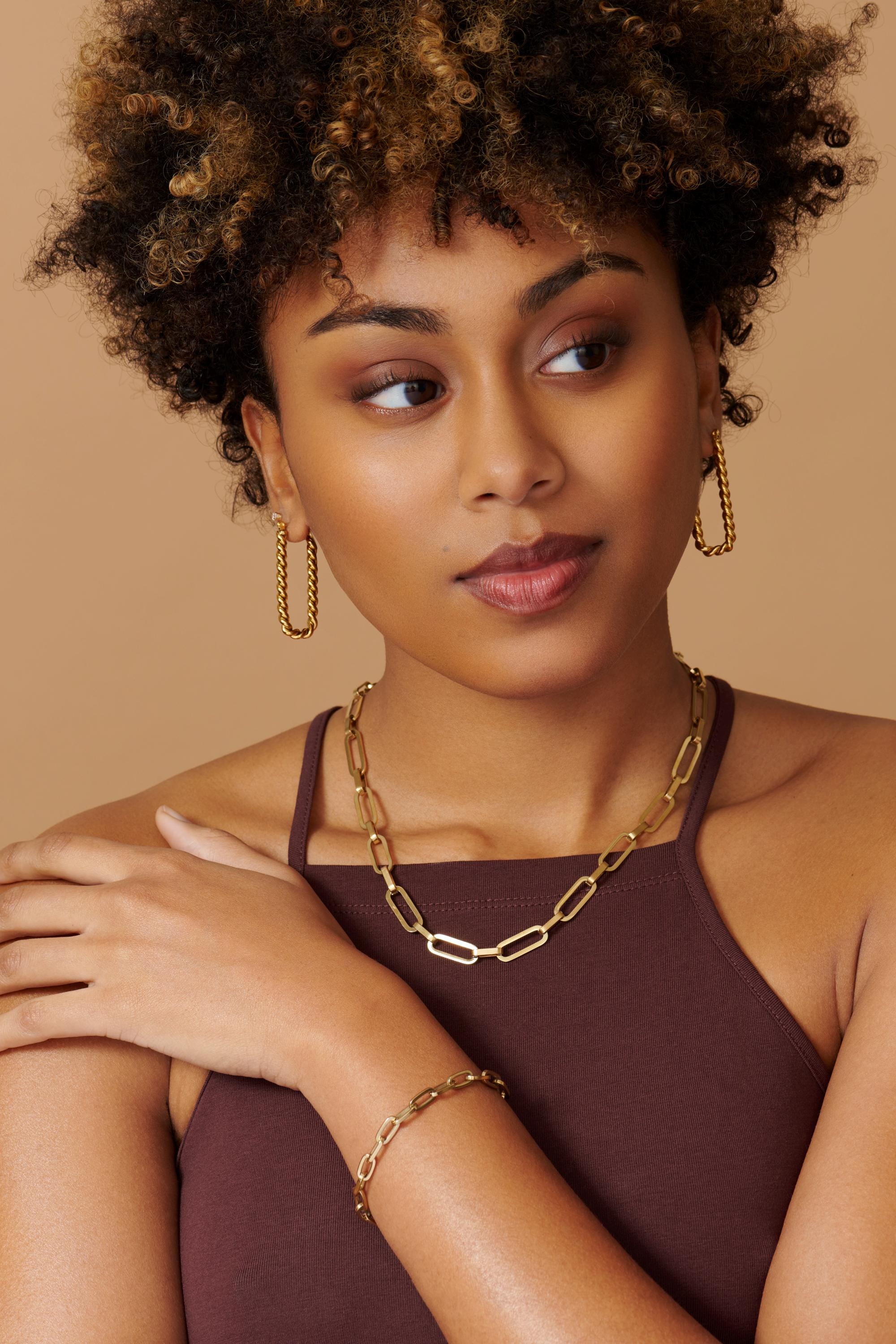 Paperclip Necklace, Gold Chain for Women, Dainty Gold Chain, Boho Gold Necklace, Trendy Gold Jewelry, Minimal Gold Jewelry, Christmas Gift