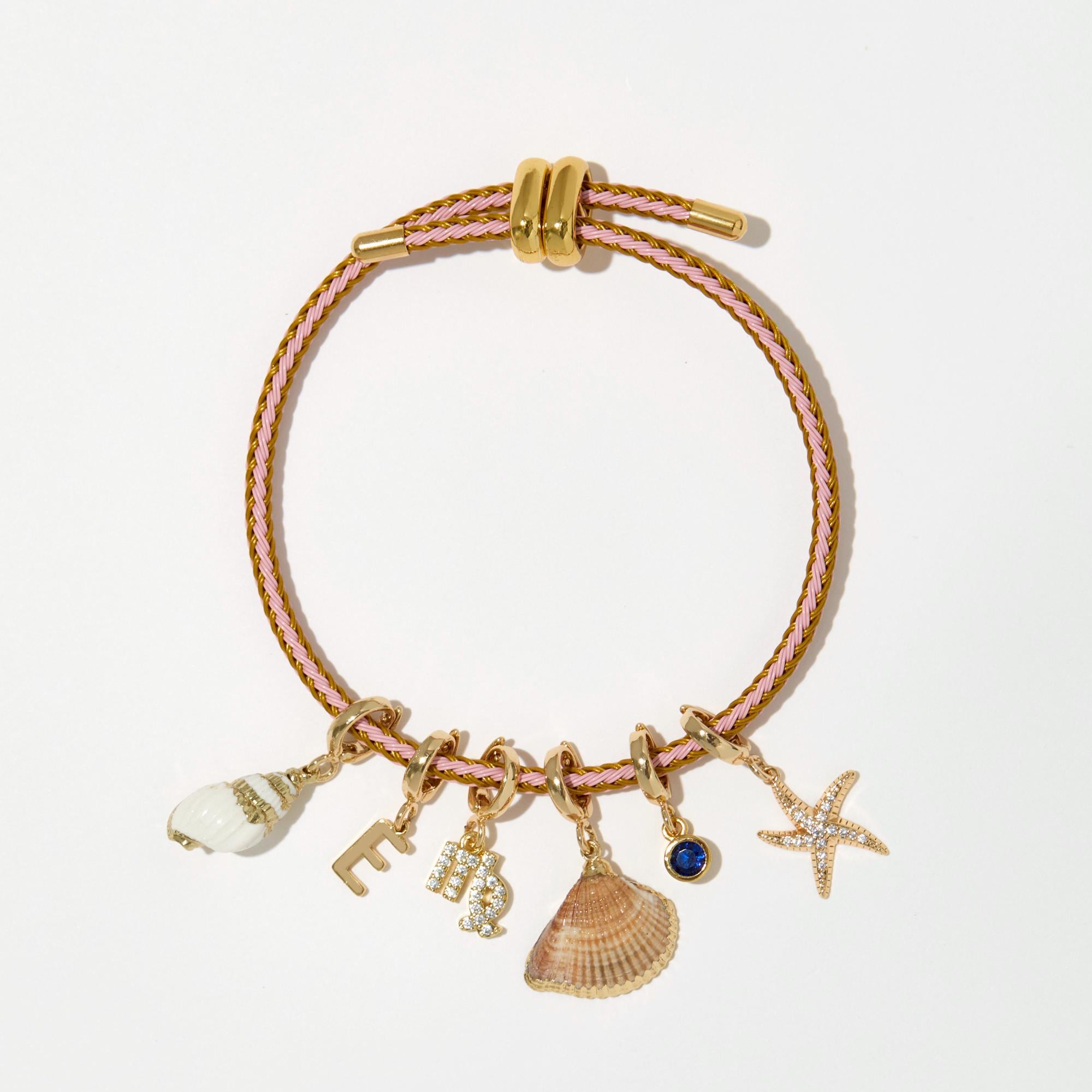Zodiac Bracelet - Nautical Rope Bracelet with Assorted Charms - Personalized Jewelry - Multi Charm Bracelet - Choose your charm Bracelet