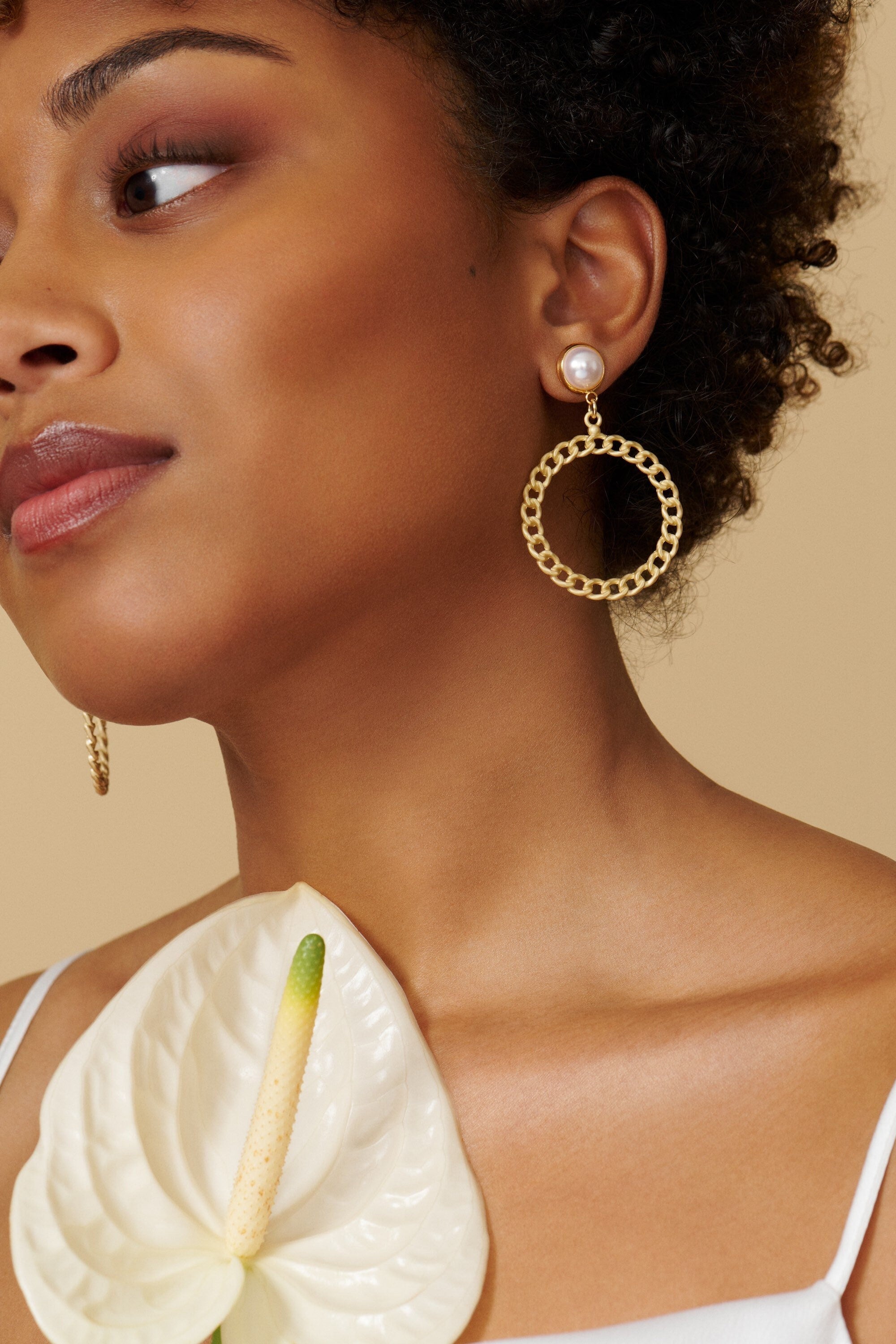 PEARL HOOP EARRINGS - Pearl Earrings - Boho Earrings - Fashion Hoops - Statement Earrings - Gift Ideas - Anniversary Gift