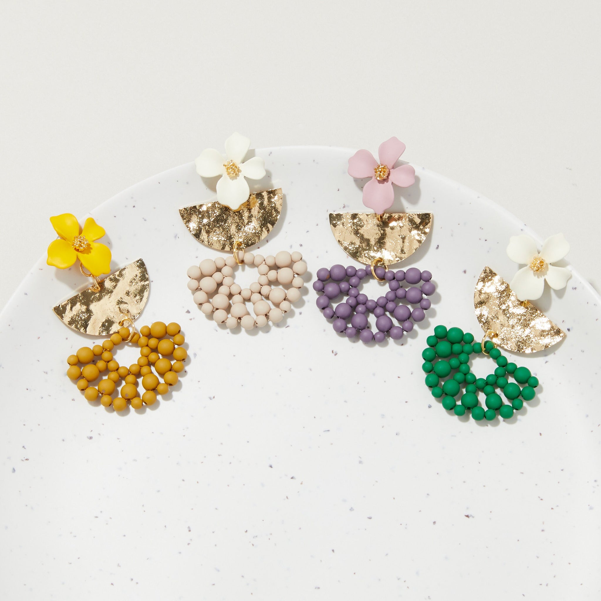 Flower Earrings – Summer Earrings – Pretty Earrings – Unique Earrings – Flower Petal Earrings – Statement Earrings