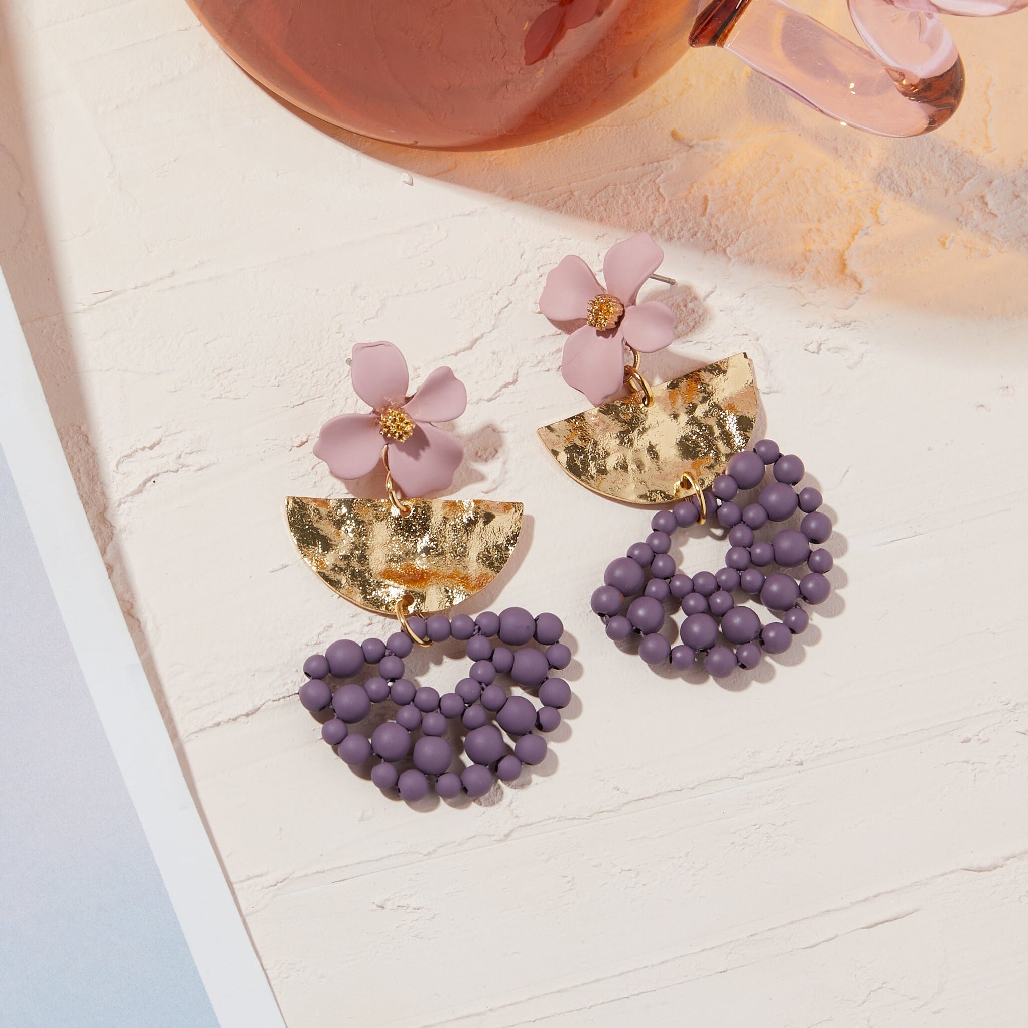 Flower Earrings – Summer Earrings – Pretty Earrings – Unique Earrings – Flower Petal Earrings – Statement Earrings