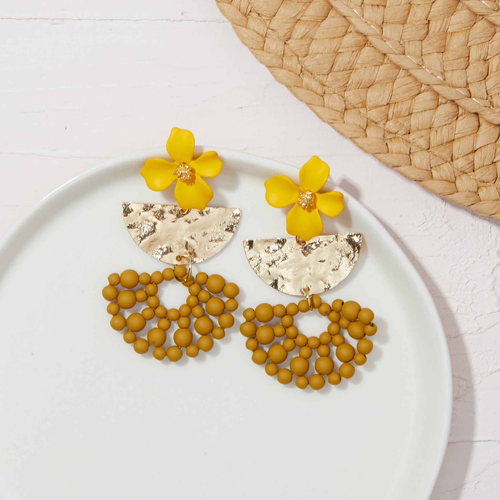 Flower Earrings – Summer Earrings – Pretty Earrings – Unique Earrings – Flower Petal Earrings – Statement Earrings